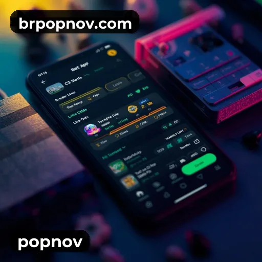 popnov App home screen with mobile slots and casino categories